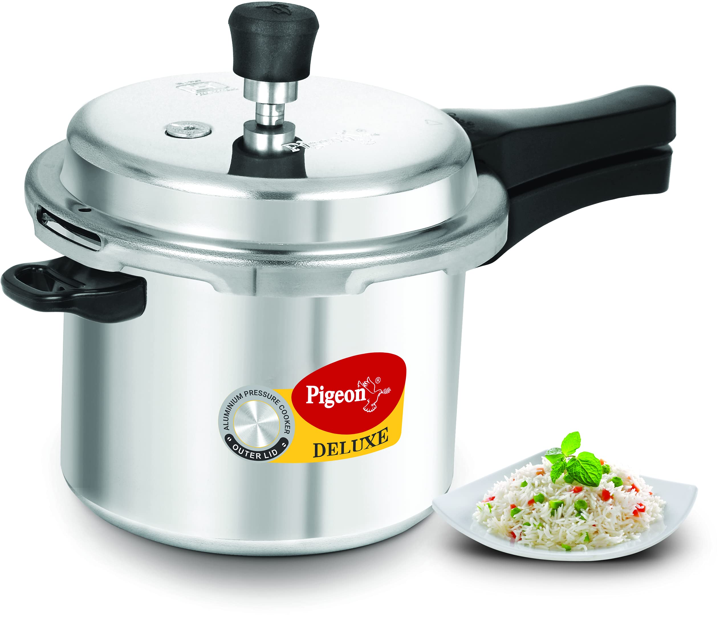 Pigeon - Deluxe Aluminum Outer Lid Stovetop Pressure Cooker - 3 Liters