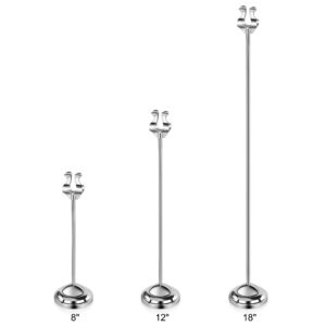 New Star Foodservice 27792 Stainless Steel Table Number Holder/Heavy Casting Base, Set of 6, 12-Inch