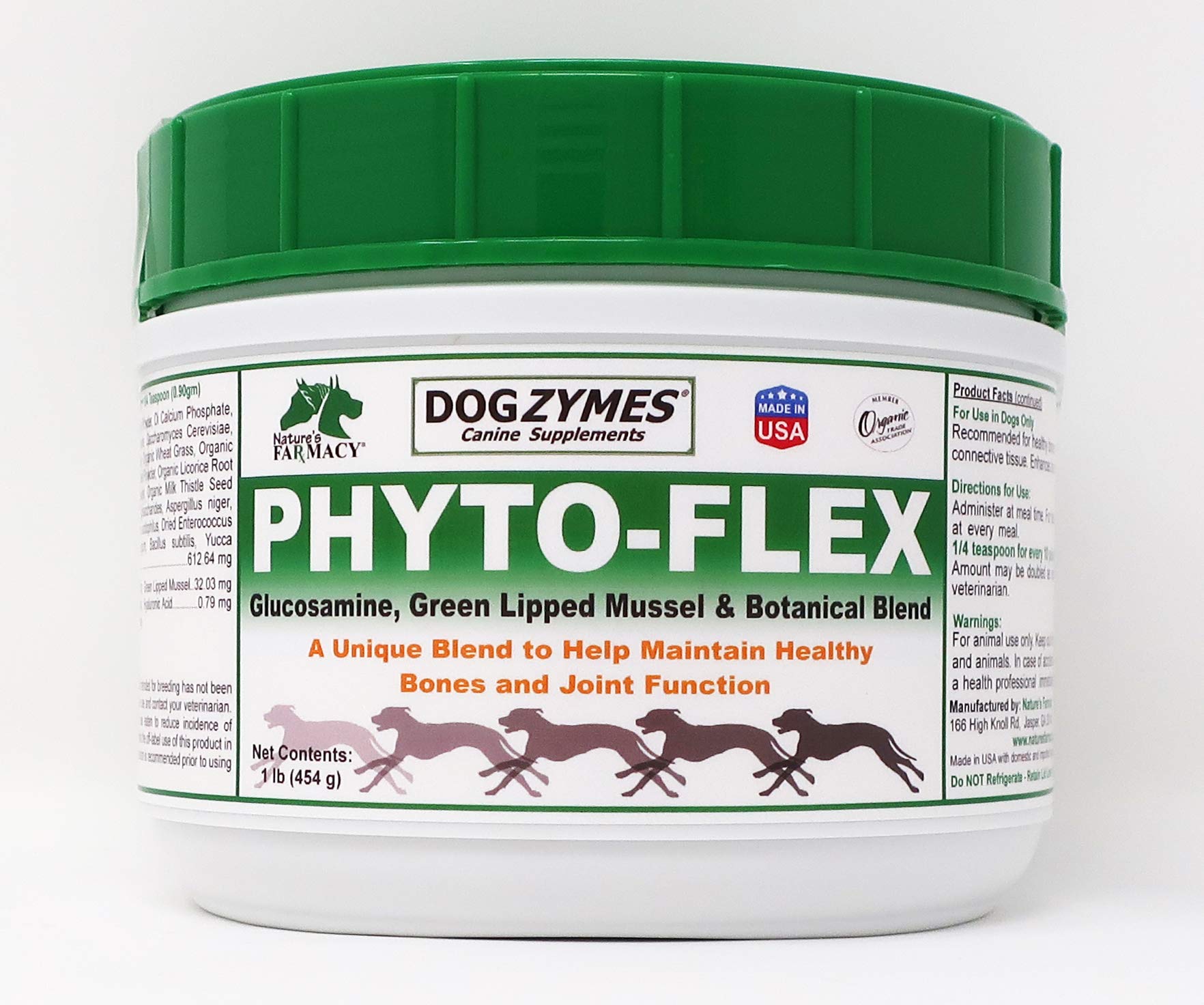 Dogzymes Phyto Flex - Glucosamine, Chondroitin, MSM and Hyaluronic Acid… (1 Pound)