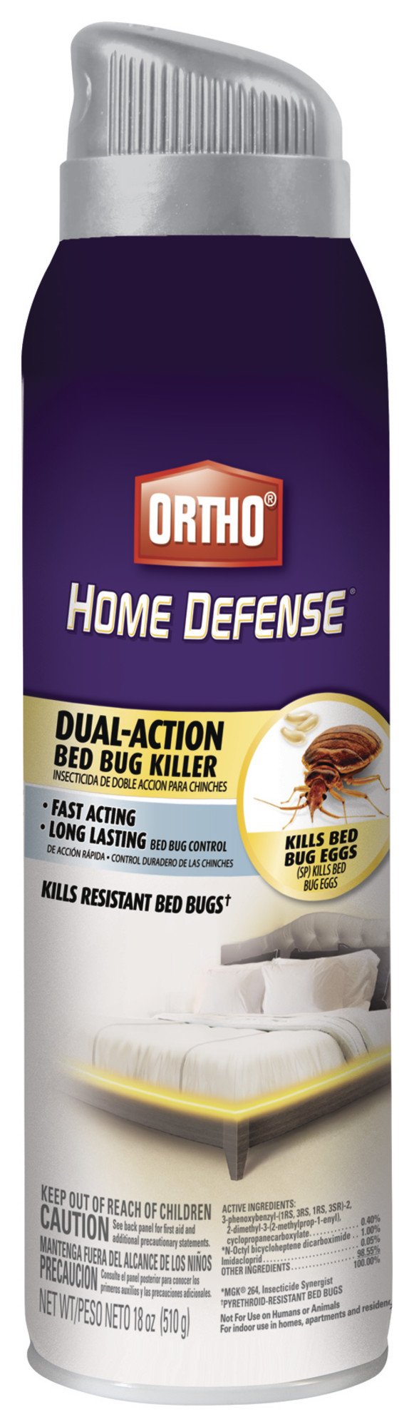 Ortho Home Defense Dual-Action Bed Bug Killer Aerosol, 18 oz.