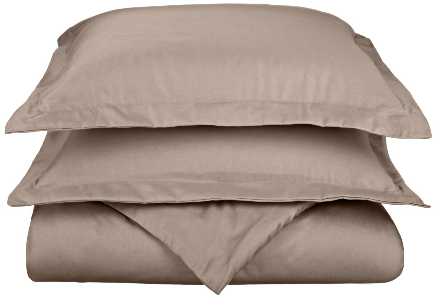 Cotton Blend Soft, Wrinkle Resistant King/California King Duvet Cover Set, Solid, Grey