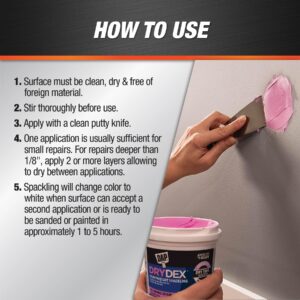 DAP 7079812347 Drydex Spackling Ga Raw Building Material, 1 Gal, Pink/White