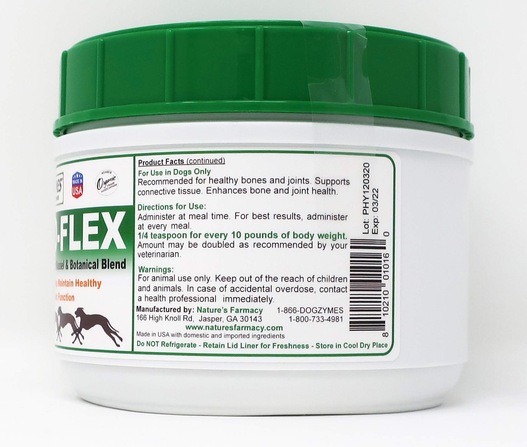 Dogzymes Phyto Flex - Glucosamine, Chondroitin, MSM and Hyaluronic Acid… (1 Pound)