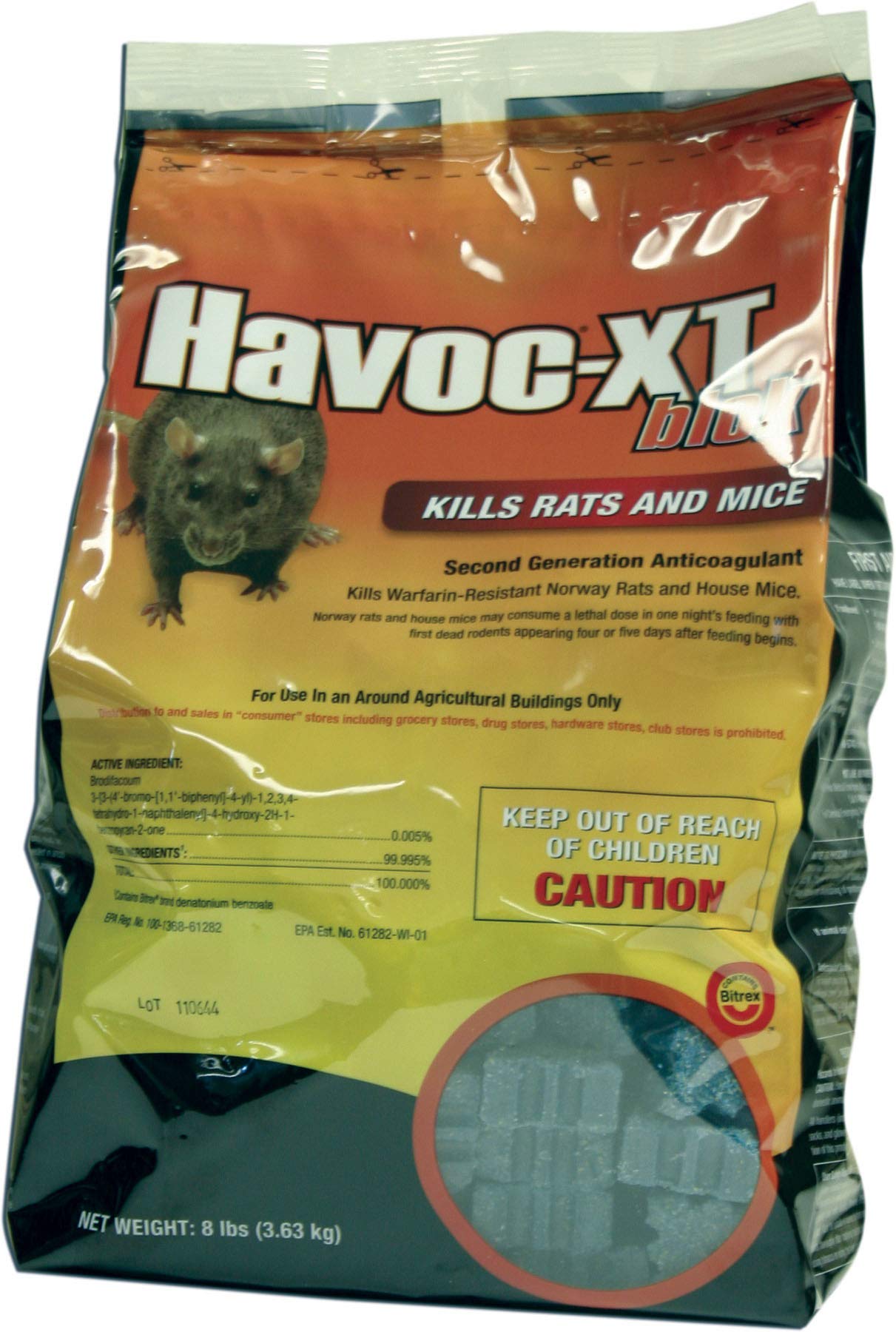 Neogens Rodenticide Havoc Xt Blok Pouch 8 Poun003-116362