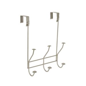 spectrum diversified windsor over the door 3-hook rack, satin nickel