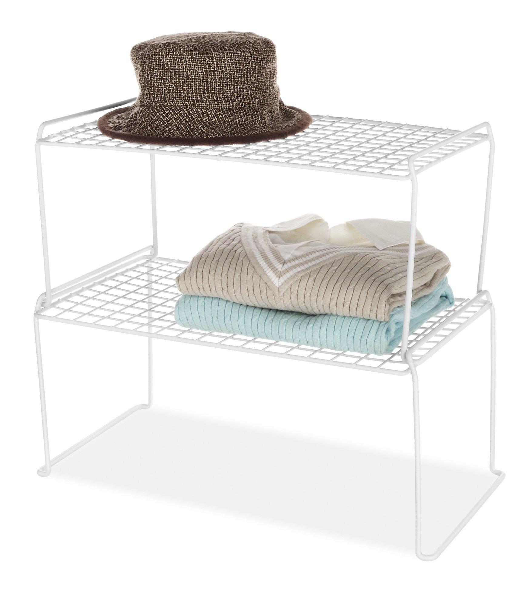 Whitmor Medium Stacking Helper Shelf White