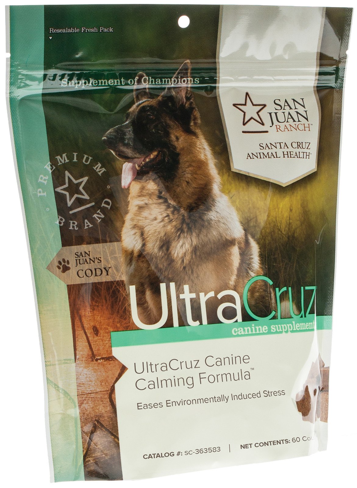 UltraCruz Canine Calming Supplement for Dogs, 60 Tasty Chews