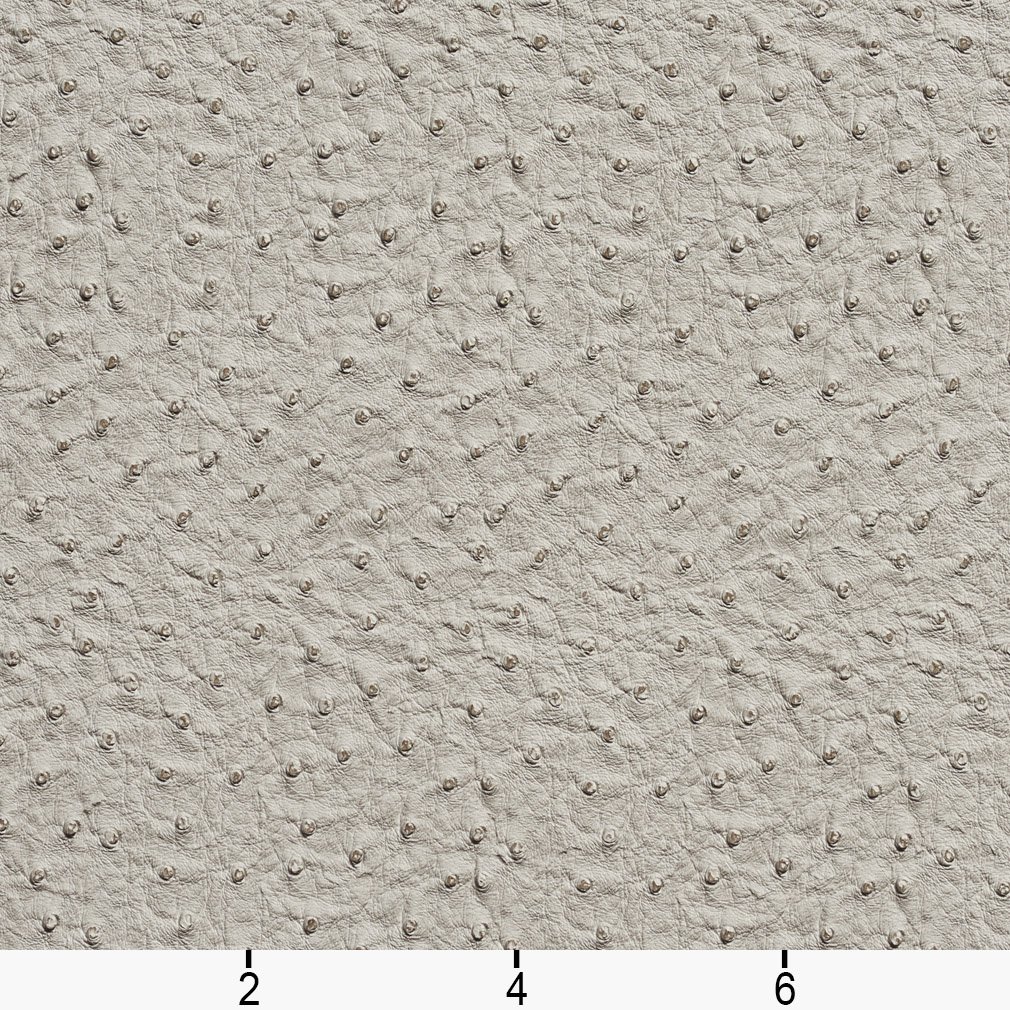 G233 Light Grey Textured Faux Ostrich Upholstery Vinyl by The Yard