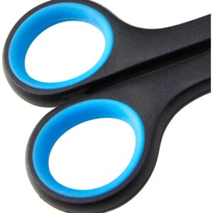 Westcott 5 inch Easy Grip Left Handed Soft Grip Scissor - Black/Blue - Black-Blue