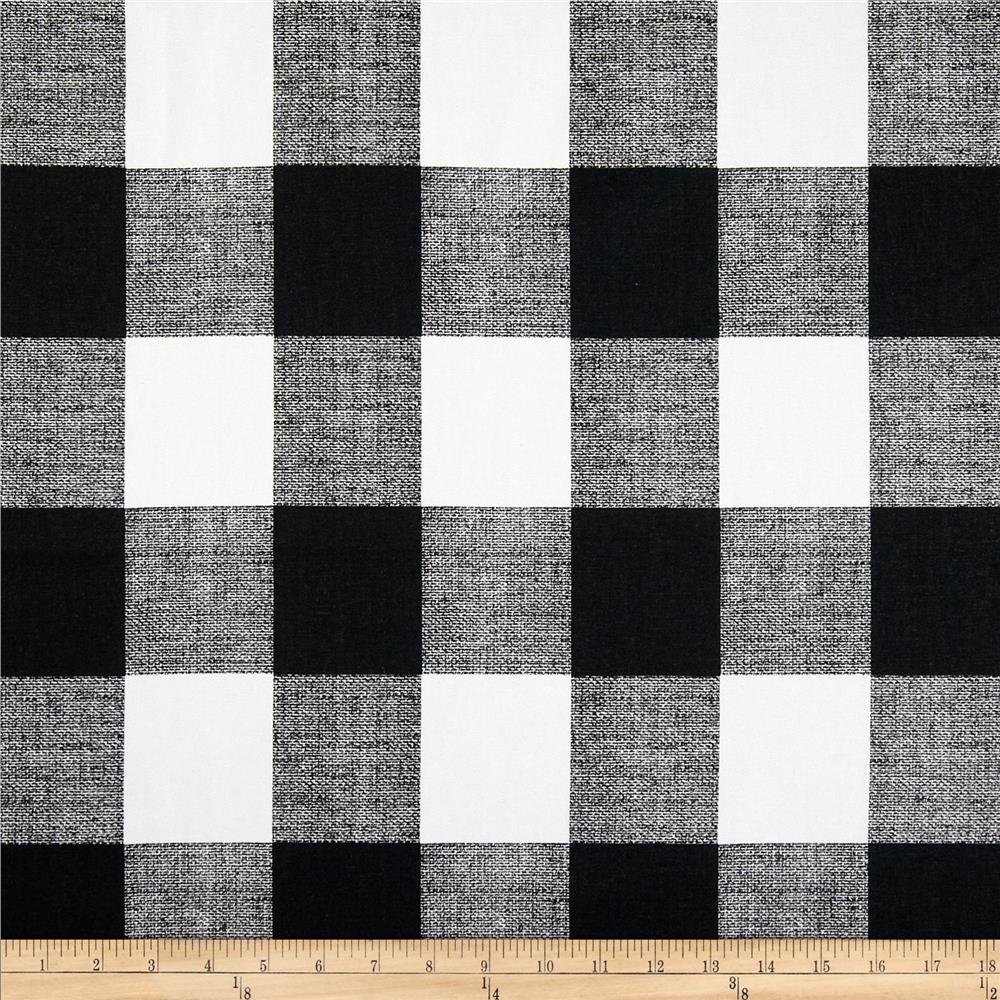 Premier Prints Anderson Check Cotton Duck Black/White, Fabric by the Yard