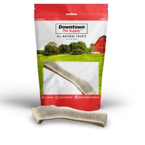 Downtown Pet Supply - Elk Antlers for Dogs - Premium Dog Bones Rich in Calcium, Phosphorus, Vitamins & Minerals - Dog Dental Treats & Natural Dog Chews - Whole - 7-9in - Large