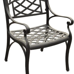 Crosley Furniture Sedona 2-Piece Outdoor Chair Set, Cast Aluminum Patio Chairs for Dining, Porch, Deck, Black