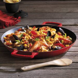 Le Creuset Enameled Cast Iron Paella Pan, 3.25 qt., Cerise