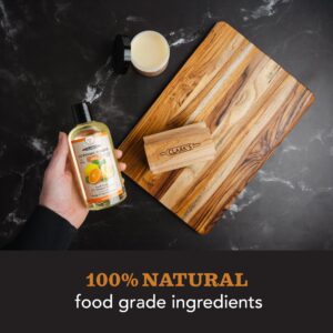 CLARK'S Cutting Board Oil - Food Grade Mineral Oil for Cutting Board - Enriched with Lemon and Orange Oils - Butcher Block Oil and Conditioner - Mineral Oil - Restores and Protects All Wood - 12oz