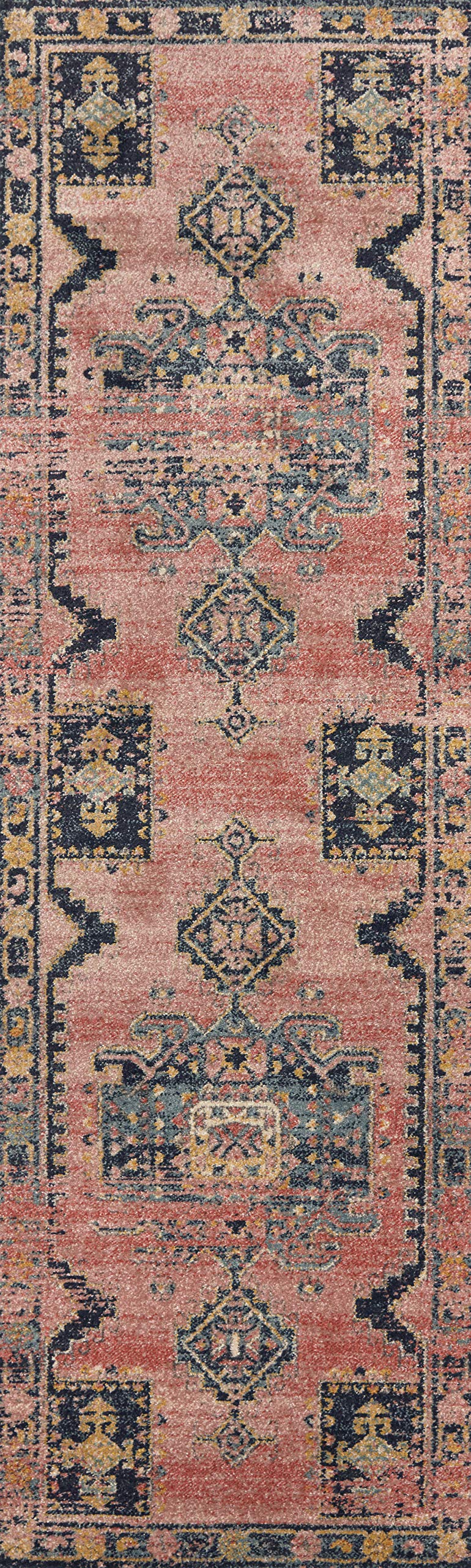 Loloi II Jocelyn Collection JOC-06 Runner Rug 2'-3" x 7'-6" Rose/Rose Rectangular 0.38" Thick