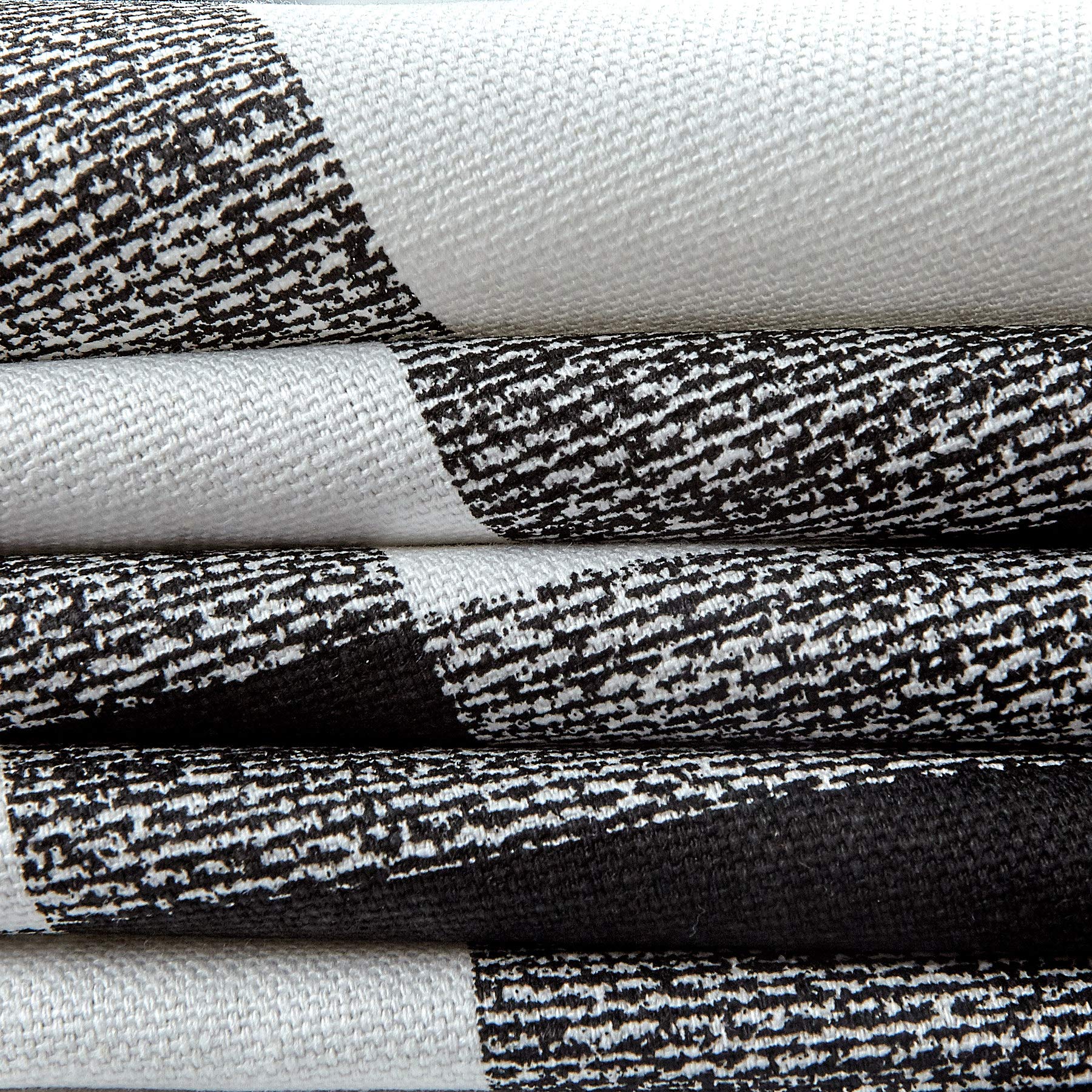 Premier Prints Anderson Check Cotton Duck Black/White, Fabric by the Yard