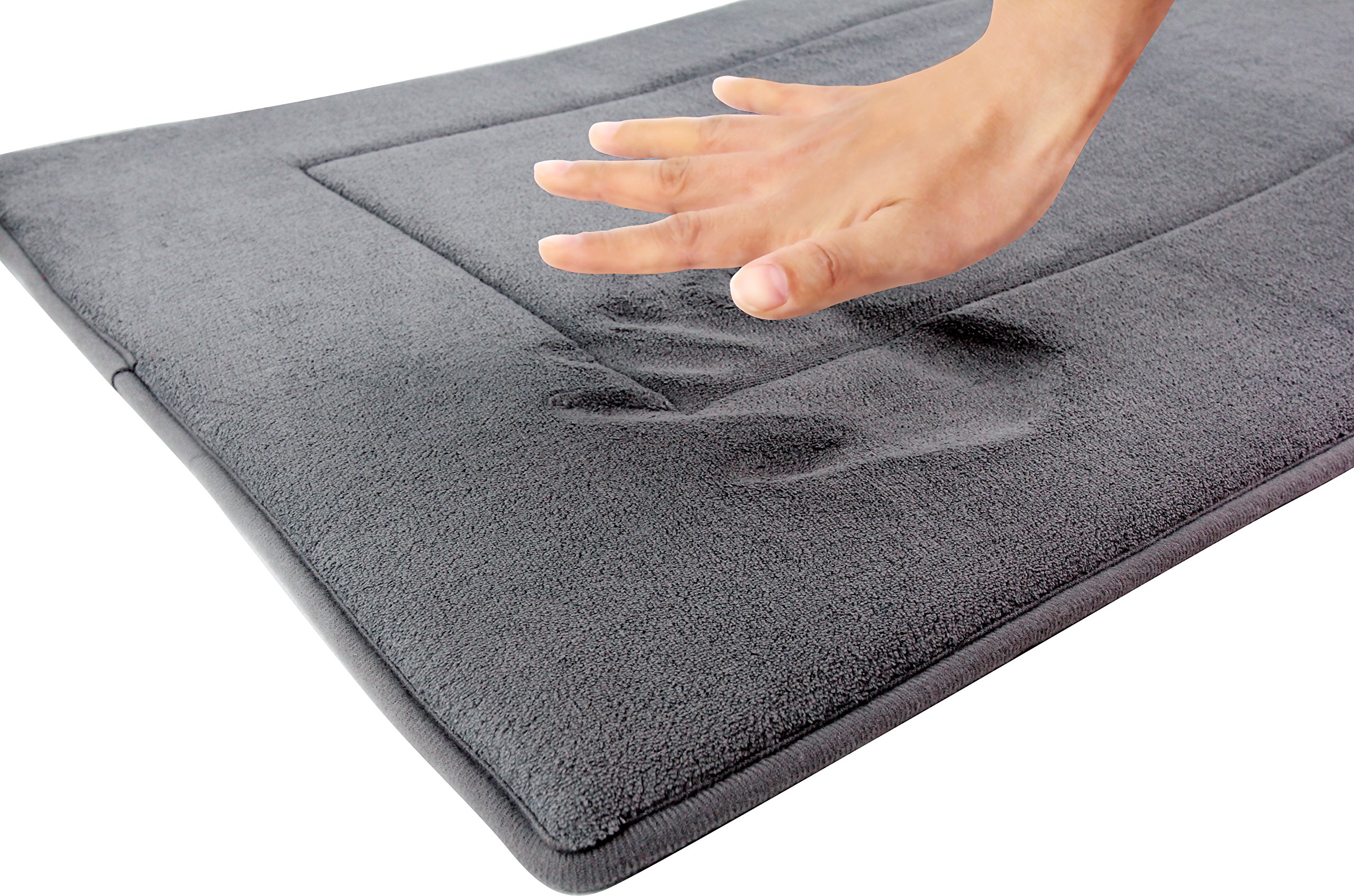 FABBRICA HOME Ultra-Soft Extra-Thick High Density Memory Foam (2 feet by 5 feet, Slate Gray)