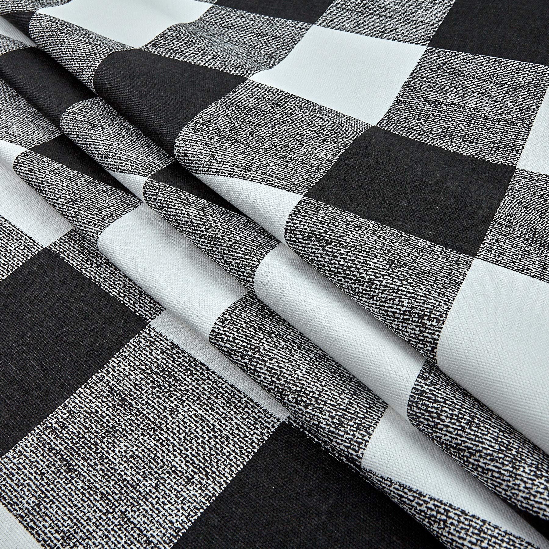 Premier Prints Anderson Check Cotton Duck Black/White, Fabric by the Yard