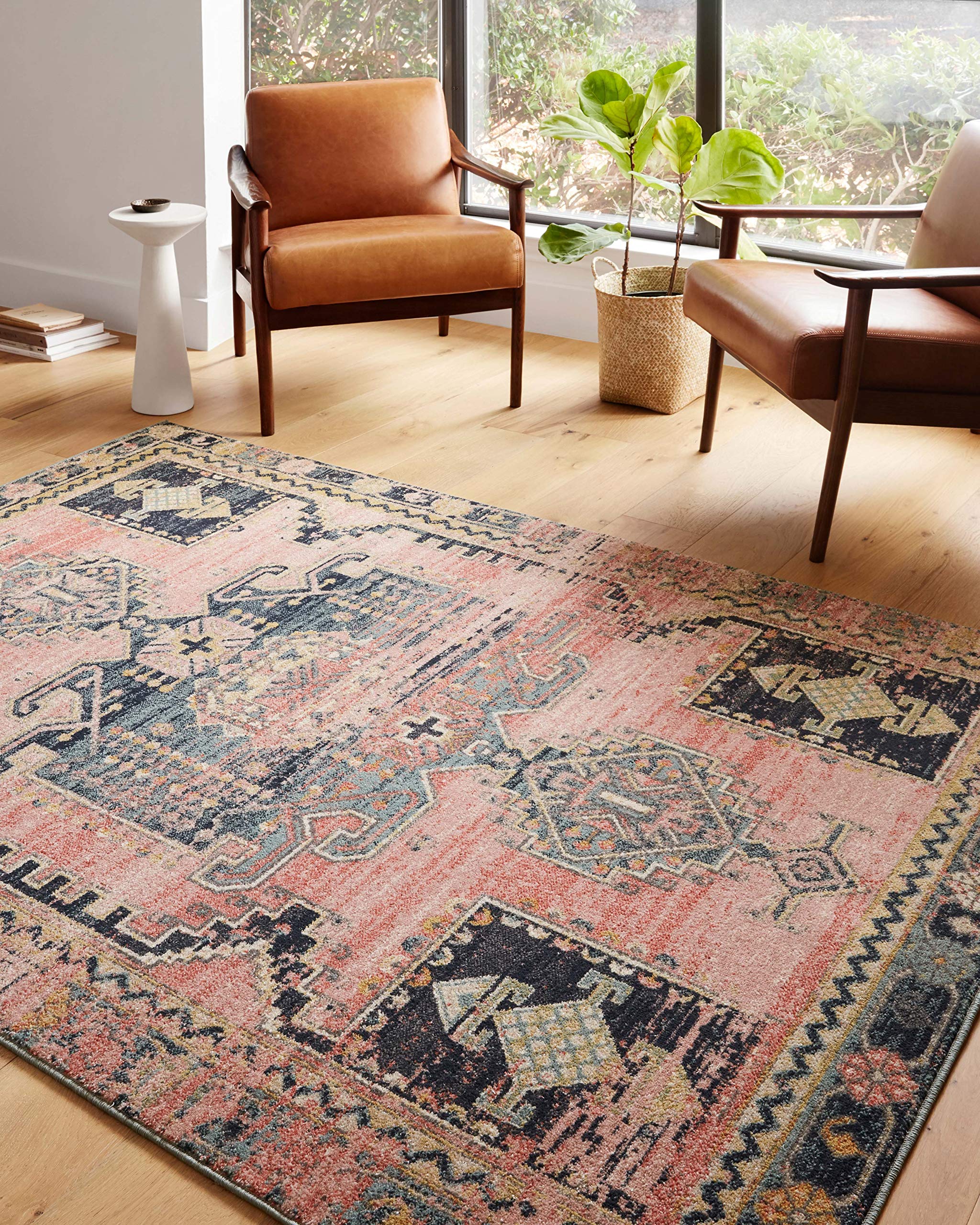 Loloi II Jocelyn Collection JOC-06 Runner Rug 2'-3" x 7'-6" Rose/Rose Rectangular 0.38" Thick