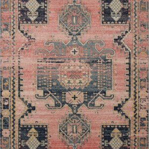 Loloi II Jocelyn Collection JOC-06 Runner Rug 2'-3" x 7'-6" Rose/Rose Rectangular 0.38" Thick