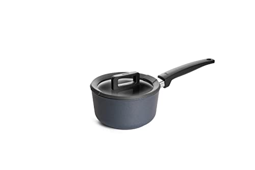 Woll Concept Plus Cast Saucepan with Lid and Sturdy Handle / 9 cm Deep / 18 cm Diameter / 2 Litres / Suitable for Induction Cookers