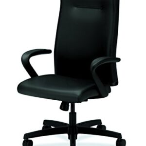 HON Ignition Series Executive High-Back Chair, Supports Up to 300 Lb, 17.38" to 21.88" Seat Height, Black