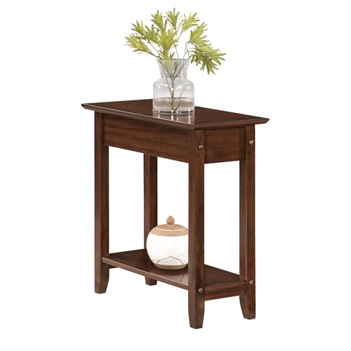 Convenience Concepts American Heritage Flip Top End Table with Shelf, Espresso