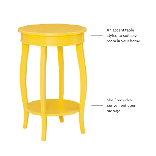 Powell Furniture Powell Round Shelf, Yellow Table