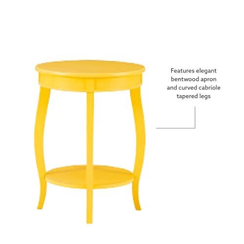 Powell Furniture Powell Round Shelf, Yellow Table