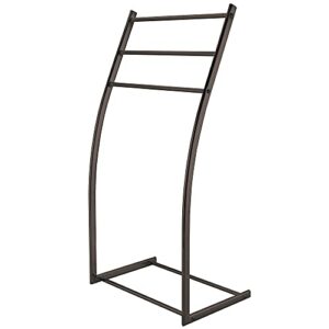 kingston brass scc8255 pedestal steel construction towel rack, oil rubbed bronze