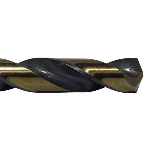 Drill America #7 High Speed Steel Black & Gold KFD Split Point Drill Bit (Pack of 12), KFD Series - KFD7P12