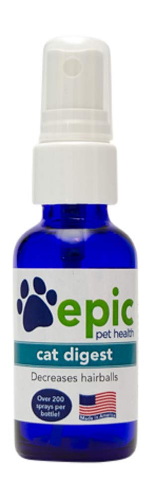 Cat Digest -Natural Electrolyte Supplement That Reduces Hairballs, Promotes Healthy Digestion, and Helps with Constipation (1 Ounce, Spray)