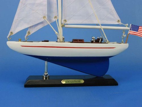 Hampton Nautical Enterprise Sailboat, 16"