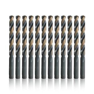 drill america #7 high speed steel black & gold kfd split point drill bit (pack of 12), kfd series - kfd7p12