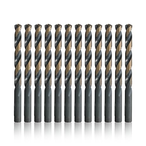 Drill America #7 High Speed Steel Black & Gold KFD Split Point Drill Bit (Pack of 12), KFD Series - KFD7P12