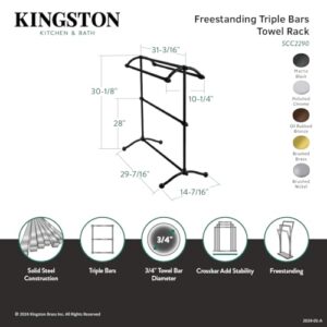 Kingston Brass SCC2291 Pedestal Towel-Rack, Polished Chrome