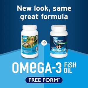 Free Form Snip Tips Omega-3 Fish Oil Liquid Supplement for Medium & Large Dogs, 250 Count