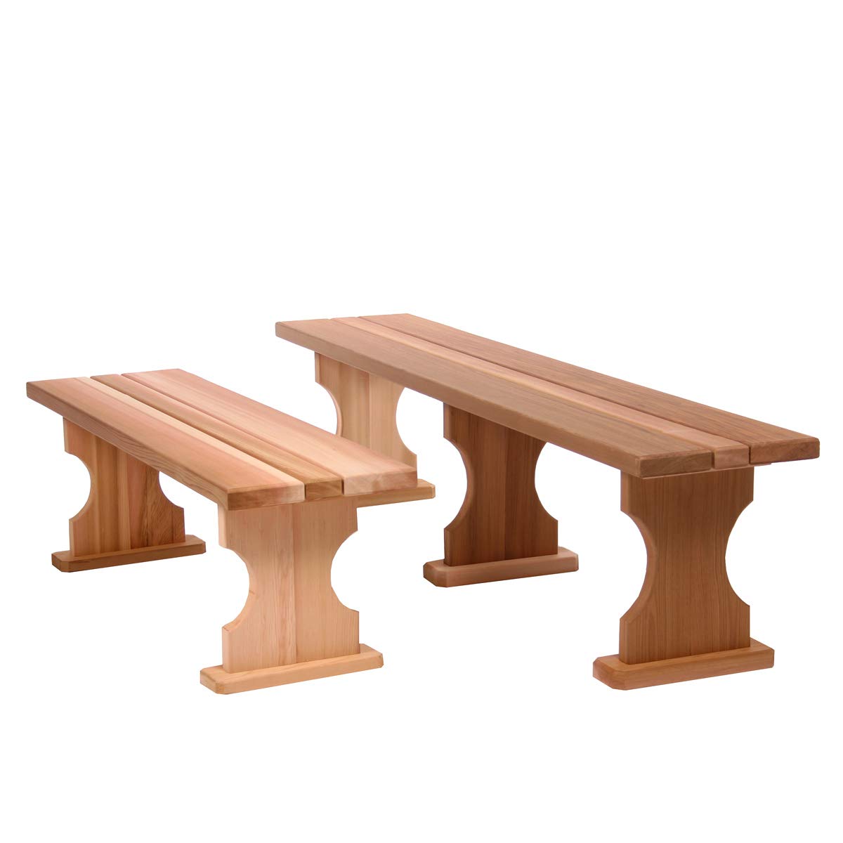 All Things Cedar BB45 Cedar Backless Bench | 4ft Wood Bench Indoor & Outdoor | Handcrafted with Western Red Cedar | Perfect for Patio, Garden, Picnic & Poolside | 45x14x17