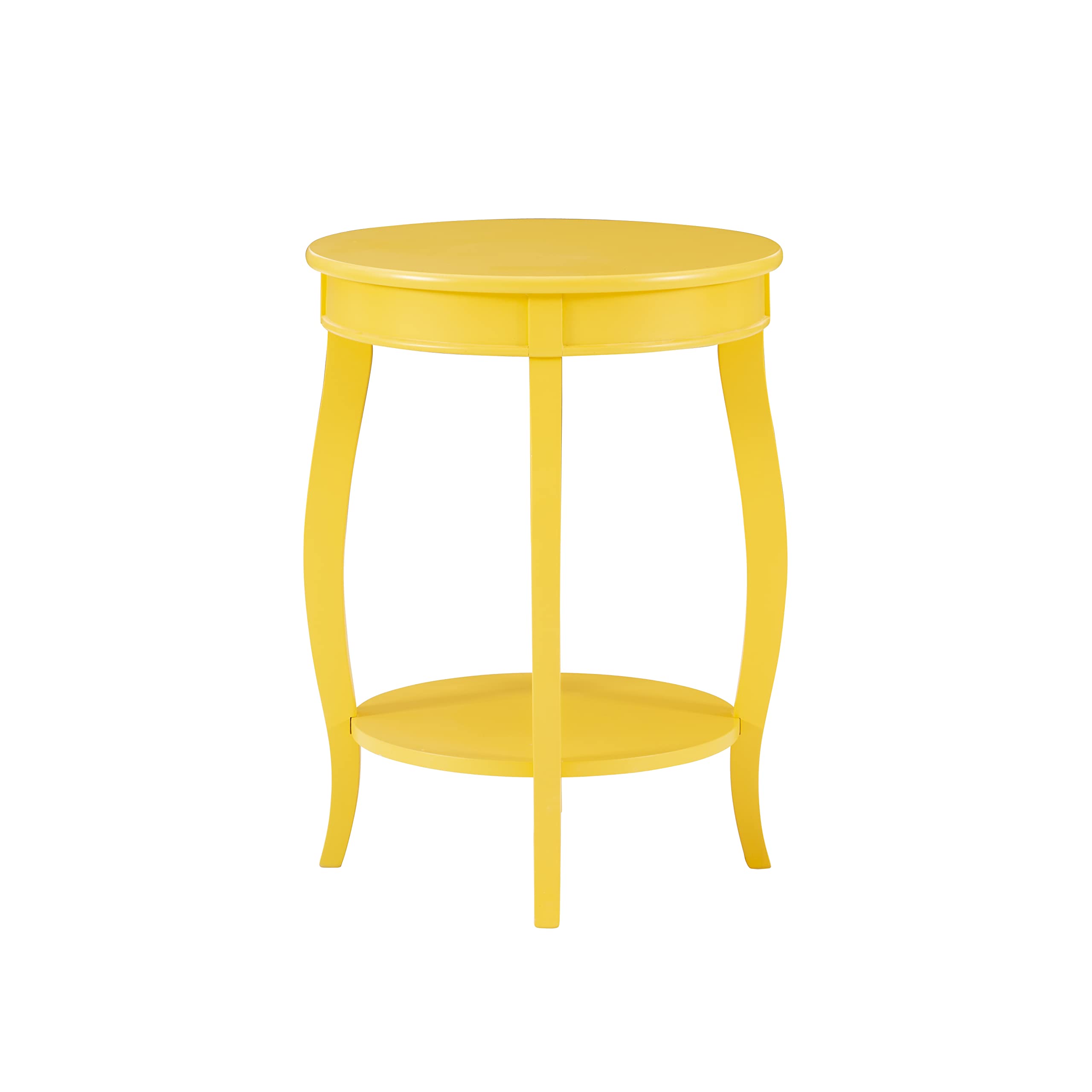 Powell Furniture Powell Round Shelf, Yellow Table