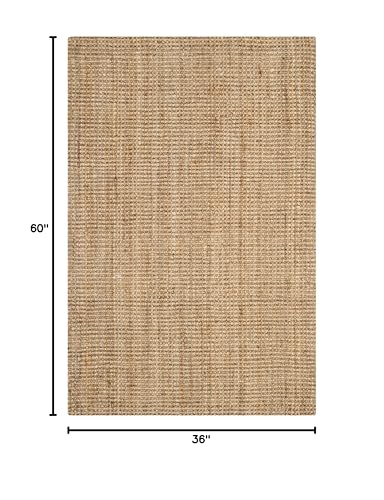 SAFAVIEH Natural Fiber Collection Accent Rug - 3' x 5', Natural, Handmade Farmhouse Jute, Ideal for High Traffic Areas in Entryway, Living Room, Bedroom (NF747A)