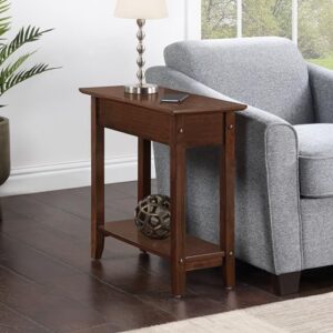 Convenience Concepts American Heritage Flip Top End Table with Shelf, Espresso