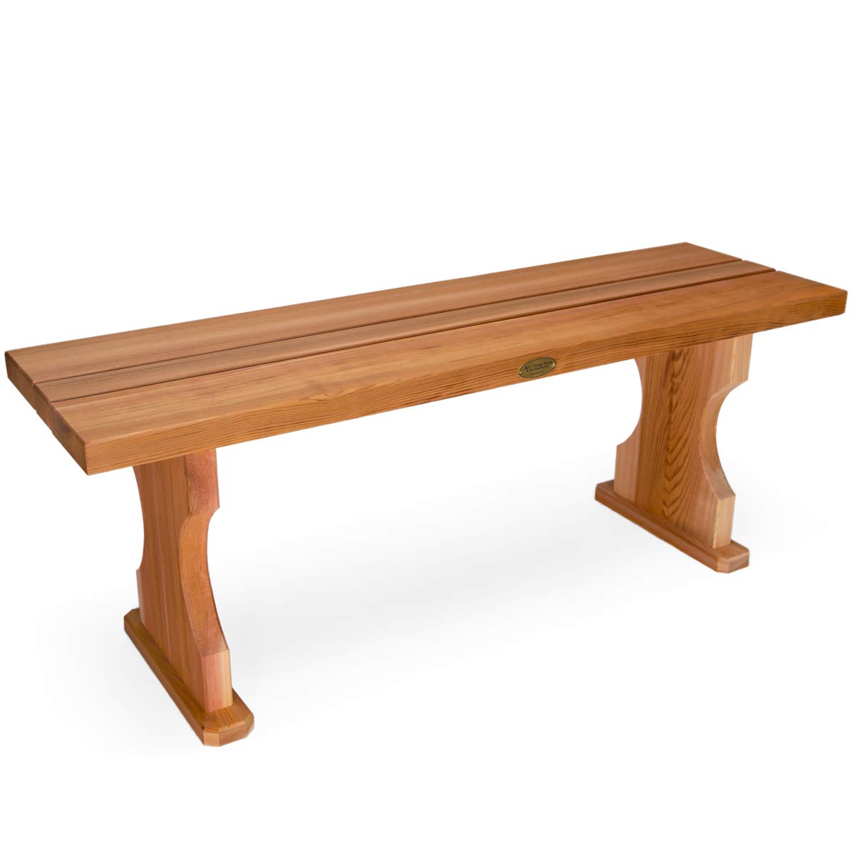 All Things Cedar BB45 Cedar Backless Bench | 4ft Wood Bench Indoor & Outdoor | Handcrafted with Western Red Cedar | Perfect for Patio, Garden, Picnic & Poolside | 45x14x17