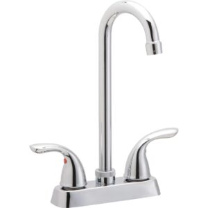 elkay everyday lk2477cr deck mount bar faucet with lever handles, chrome