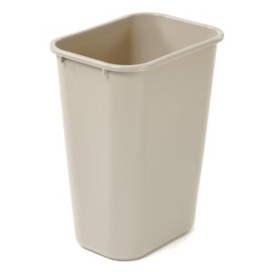 rubbermaid wastebasket - 41-1/4 -quart capacity - beige