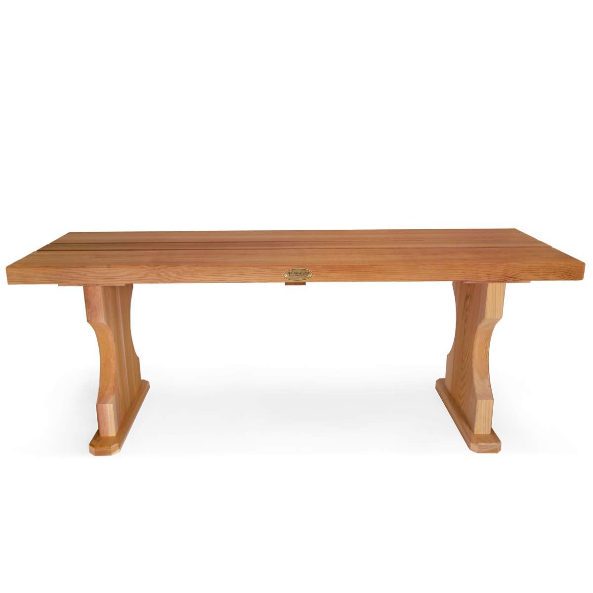 All Things Cedar BB45 Cedar Backless Bench | 4ft Wood Bench Indoor & Outdoor | Handcrafted with Western Red Cedar | Perfect for Patio, Garden, Picnic & Poolside | 45x14x17