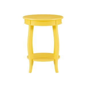 Powell Furniture Powell Round Shelf, Yellow Table