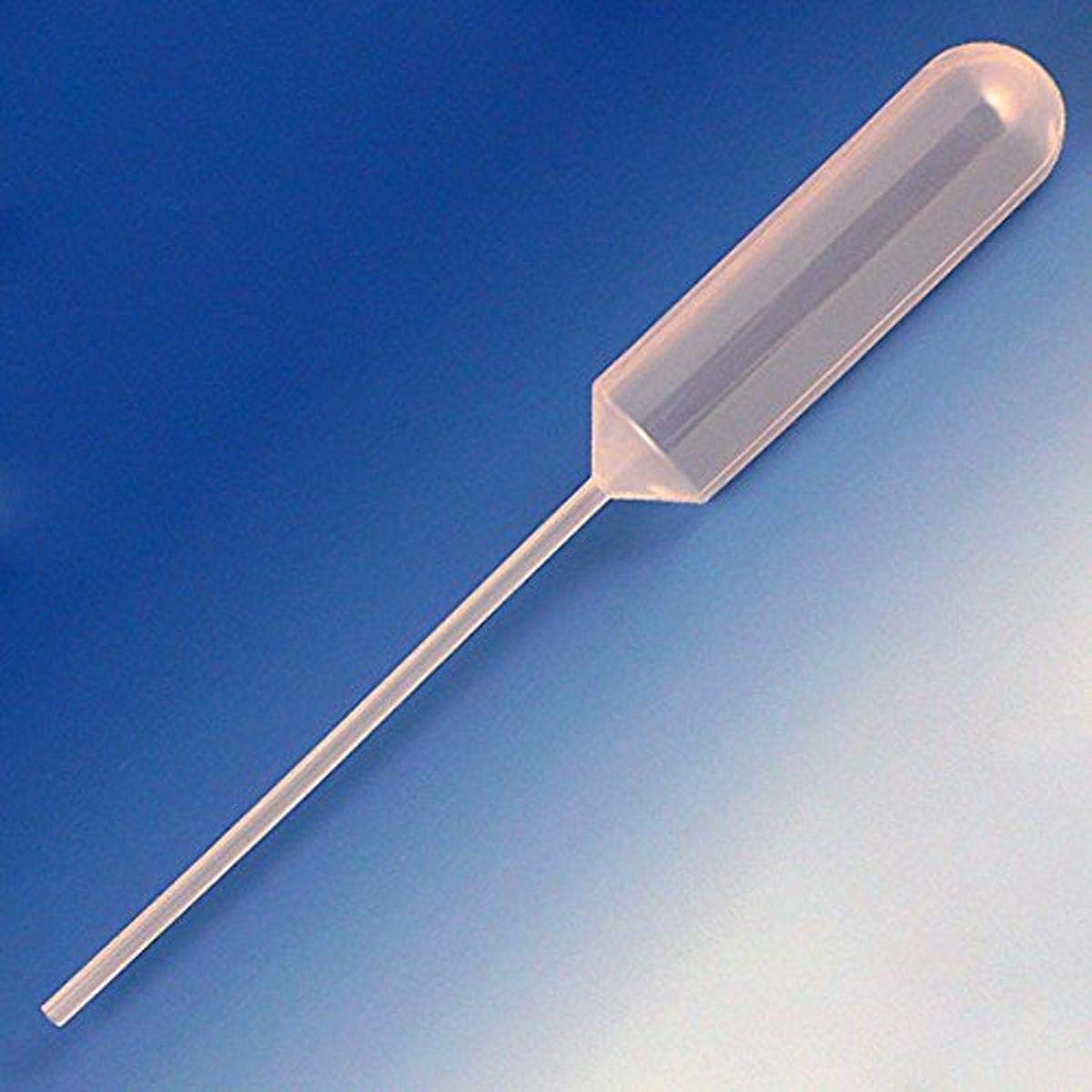 Globe Scientific 139040-250 LDPE Narrow Stem Transfer Pipet, Non-Sterile, Large Bulb, 155mm Length, 15.0mL Capacity (Box of 250)