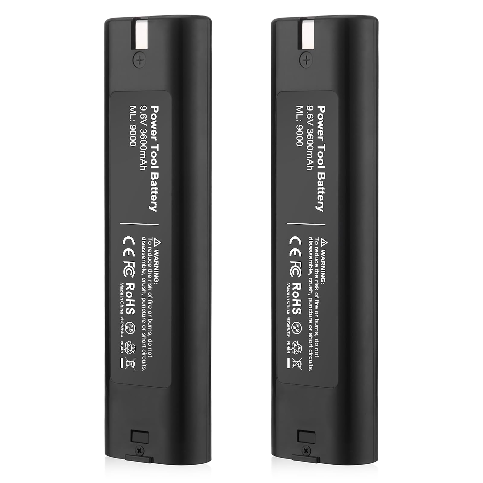 Powerextra Upgraded 9.6v 3600mAh Replacement Battery Compatible with Makita 9000 9033 193890-9 192696-2 632007-4 2pack