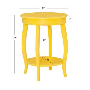 Powell Furniture Powell Round Shelf, Yellow Table