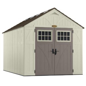 suncast 8' x 13' heavy-duty resin tremont storage shed, sand